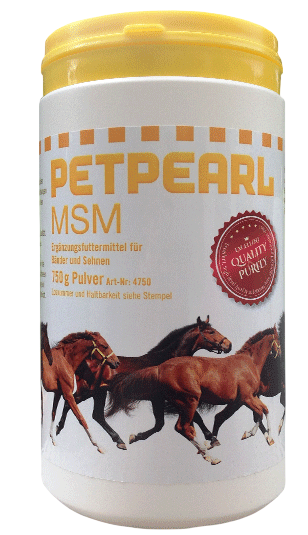 PETPEARL MSM für Pferde in 100% Reinheit 750 g für viele Anwendungen